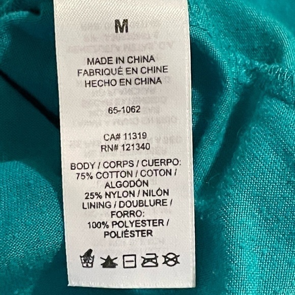 D Dynamite cotton/nylon mesh lined racer back tank with zip detail. Size Medium - Picture 7 of 8